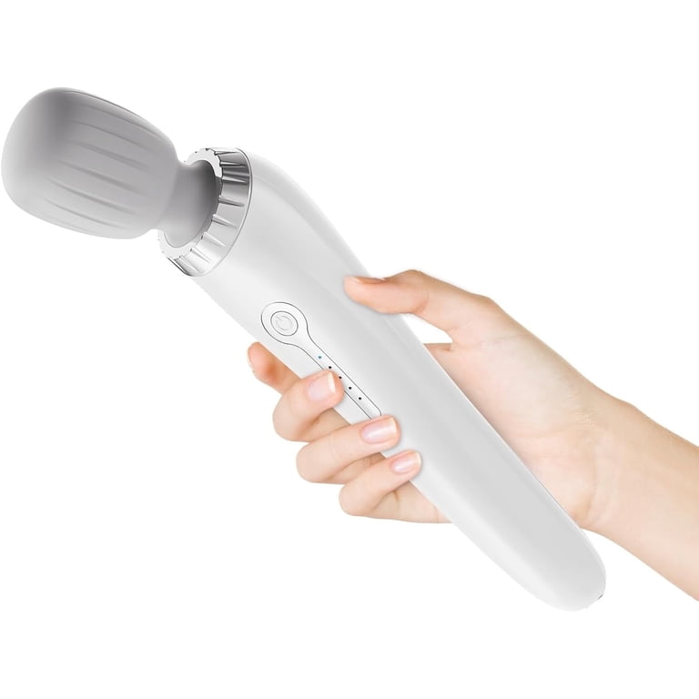 cotsoco Handheld Massage Vibration, Portable 5 Speeds Deep Tissue Personal  Wand Massager, Gifts for Men Women, White