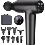 cotsoco Massage Gun Deep Tissue, Silent Brushless Motor for Muscle Pain Relief, Handheld Percussion Back Massager Gun for Athletes (Black)