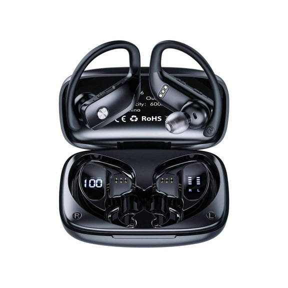 cotsoco Wireless Earbuds Bluetooth Headphones 48hrs Play Back Sport Earphones With LED Display Built In Mic Deep Base Stereo In Ear Waterproof Headset For Workout Gaming Running