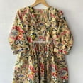 thumbnail image 1 of cotton dress, floral maxi dress,vintage long dress,long sleeve dress, women dress,women's long dress,plus size long dress,night long dress,, 1 of 8