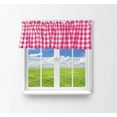 thumbnail image 1 of cotton gingham checkered window valance 58 wide fuchsia, 1 of 1