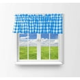 thumbnail image 1 of cotton gingham checkered window valance 58 wide turquoise, 1 of 1
