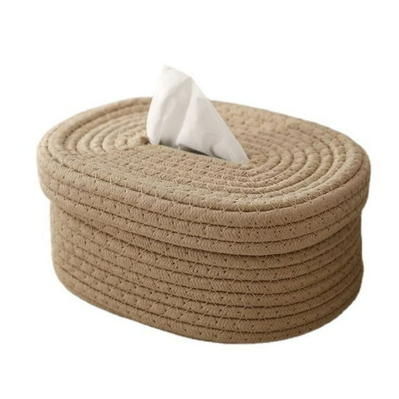 cotton rope woven tissue box storage box desktop storage box pumping paper box