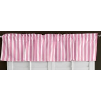 cotton stripe window valance 58 wide 1 inch stripe pink