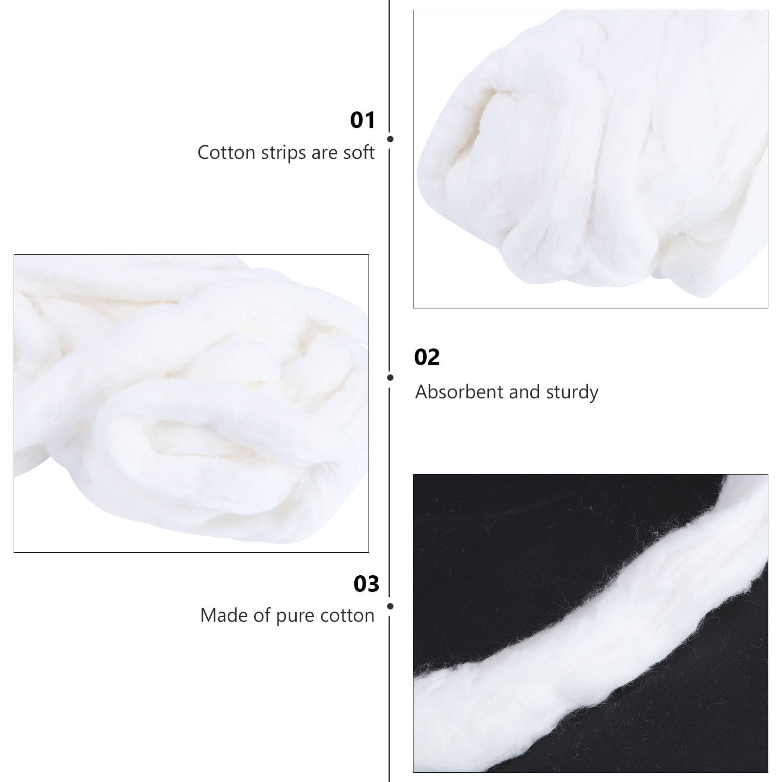 cotton strips 1 Roll Degreasing Cotton Strips Water Absorbent Cotton ...