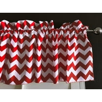 cotton zig zag chevron window valance 58 wide red