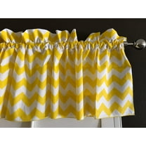 cotton zig zag chevron window valance 58 wide yellow