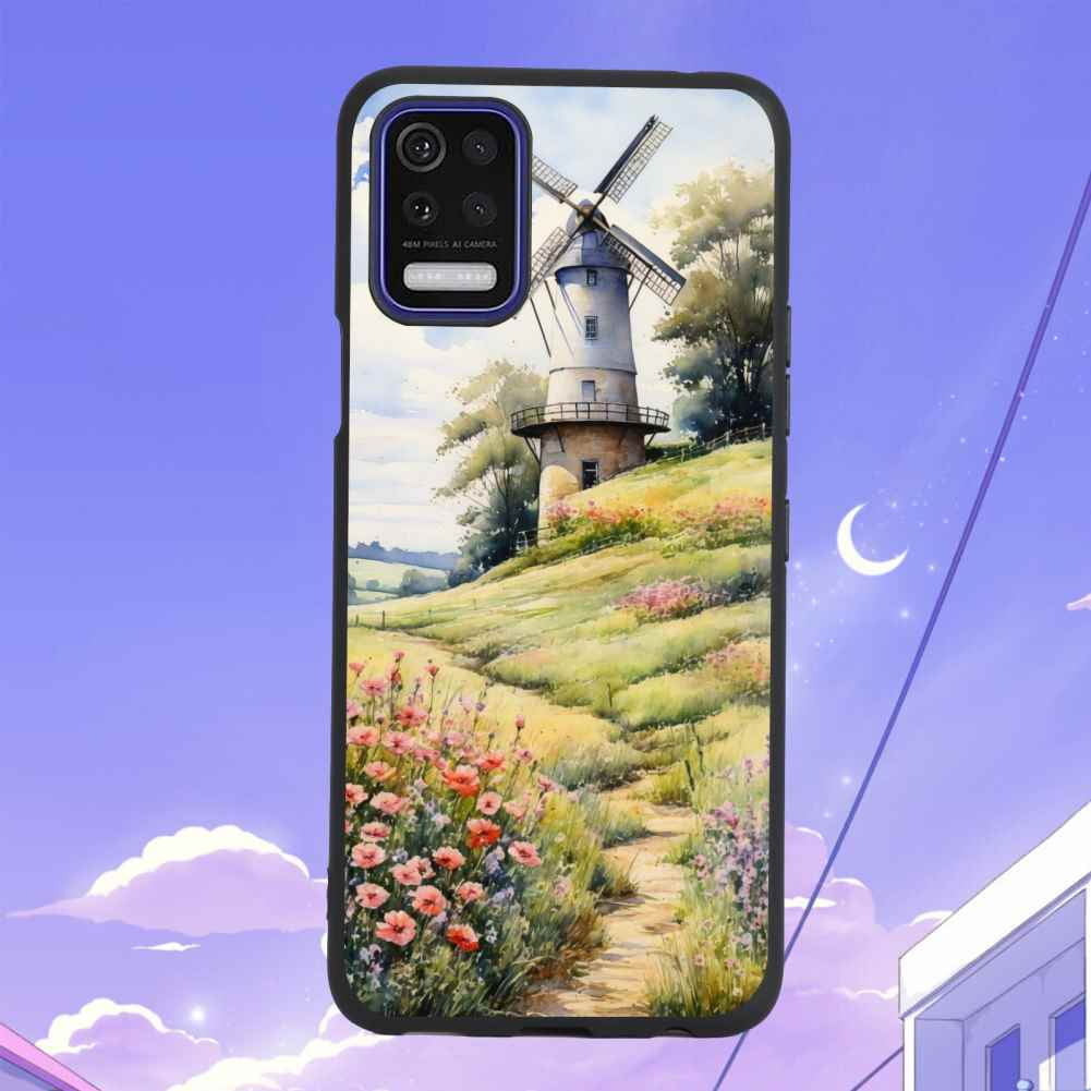 countrysidescenewithflowers1 phone case for LG Q52 for Women Men
