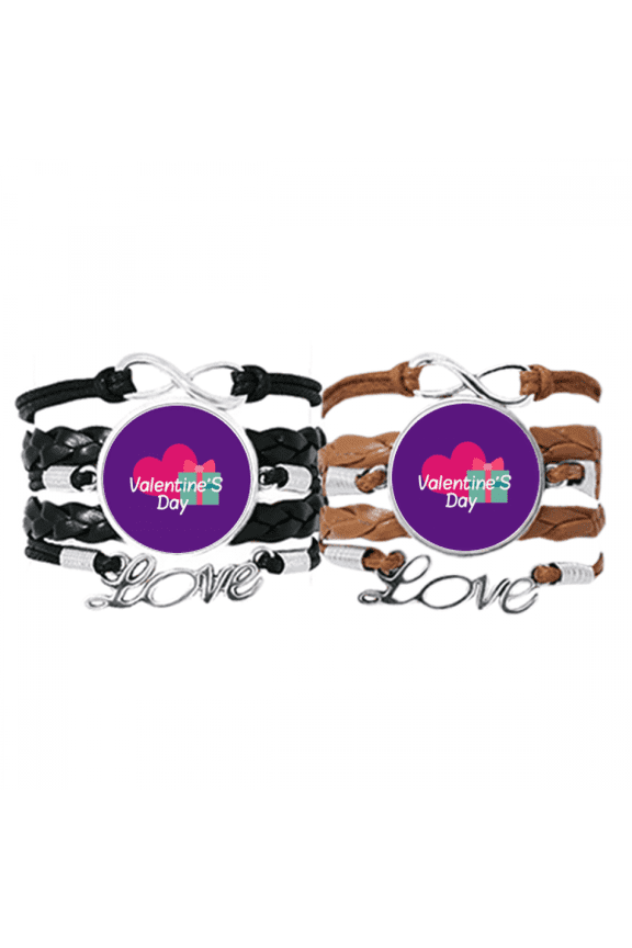 couple love eternal companionship bracelet hand strap leather wristband double set