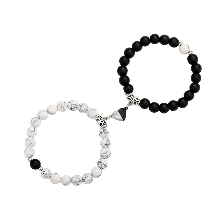 Matching Love Couples Bracelets: Magnetic Distance His and Her