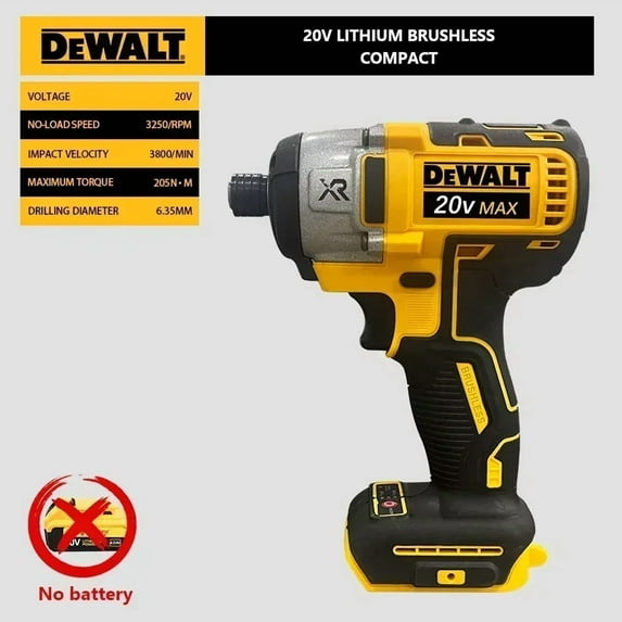 Of course. Based on your instructions, here is the cleaned product title: Dewalt DCF887 205 N.m Brushless Impact Driver Cordless Screwdriver and Drill Tool
