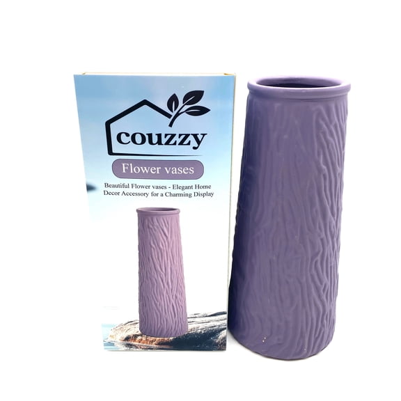 couzzy Flower vases Artisan-Crafted High-Temperature Ceramic Flower Vases in Rich Purple for Displaying Floral Arrangements and Home Accents