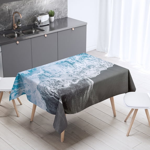 cover dust anti-fouling rectangular decoration home tablecloth pattern print beach Sunset