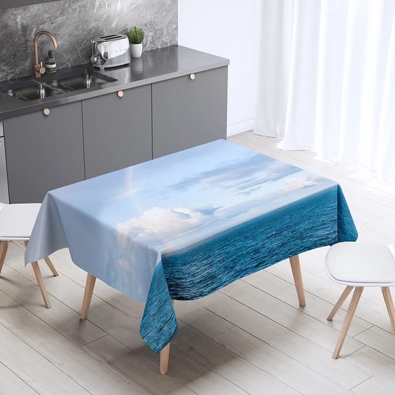 cover dust anti-fouling rectangular decoration home tablecloth pattern printed beach seaside Jiaoy