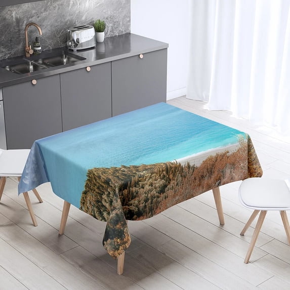 cover dust anti-fouling rectangular decoration home tablecloth pattern printed beach seaside Jiaoy