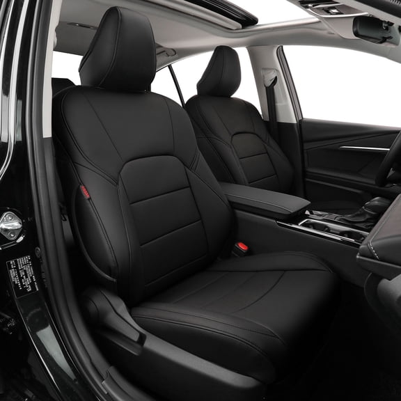 coverdream Camry Seat Covers Custom Fit for 2025 2026 Toyota Camry Hybrid (LE,SE,Nightshade),Rear with 40/60 Split - Breathable Leather Auto Seat Covers(Full Set,Black)