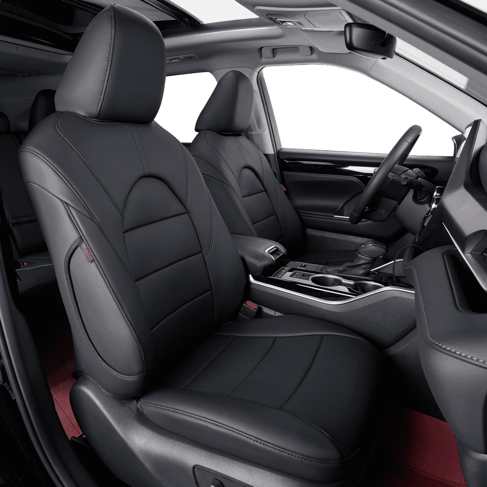 coverdream Grand Highlander Seat Covers Full Set for 2024 2025 2026 Toyota Grand Highlander SUV Seat Cushion,2nd Row w/Captain Seats