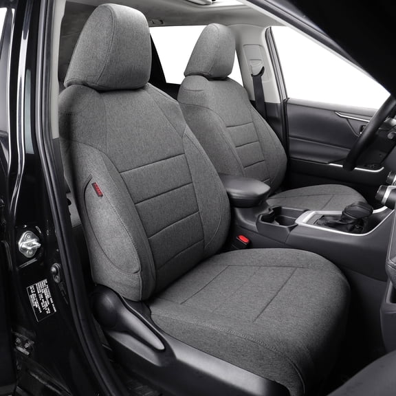 coverdream Rav4 Seat Covers Custom Fit for 2026 Toyota Rav4 Hybrid (SE,XSE) & PHEV GR Sport SUV,Breathable Polyester(Full Set,Gray)