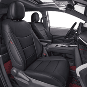 coverdream Sienna Seat Covers Custom Fitr 2021-2026 Toyota Sienna LE/XLE 8-Passenger,2nd Row Bench w/Removable Middle Seat Waterproof LeatheretteFull Set,Black