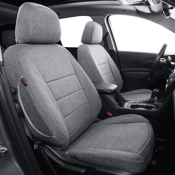 coverdream Traverse Leather Seat Covers Custom Fit for 2018-2024 Chevy Traverse LT,RS,Premier (7-Seater),2nd-Row Captain's Seat - Polyester (Gray,Full Set)