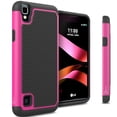 thumbnail image 1 of coveron lg x style / tribute hd case, hexaguard series hard phone cover, 1 of 4