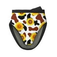 thumbnail image 1 of Sunflower Cow Oven Mitts Heat Resistant - Soft Lining Silicone Mini Oven Mitts with HangingLoop, Kitchen Oven Gloves Heat Resistant 500℉ for Cooking Baking Microwave, 1 of 7
