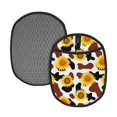thumbnail image 1 of Sunflower Cow Pot Holders for Kitchen - Heat Resistant Oven Mitts Hot Pads with Pocket, Non Slip Silicone Pot Holders, Cuteness Hanging Loop Potholders for Kitchen Baking, 1 of 5