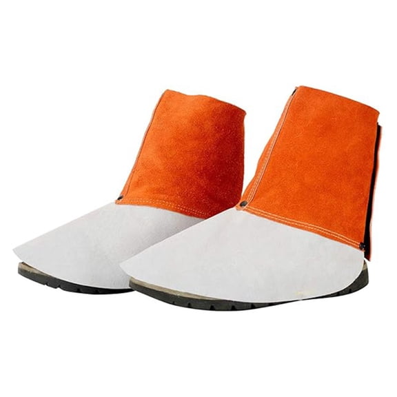 cowhide Welding Spats - Heat and Abrasion Resistant Welding Boot Covers - Shoes Protectors - Welding Gaiters, 1 Pair