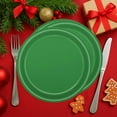 thumbnail image 1 of cpengpj 10-Pack Christmas Party Paper Plates Red Green 9-inch and 7-inch, Festive Disposable Tableware with Santa Snowflake Design for Holiday Dinner Decorations, 1 of 6