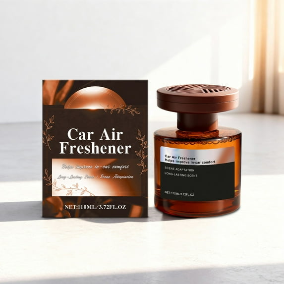 cpengpj 110ml Car Air Freshener with Long-Lasting Fragrance, Propylene Glycol and Camellia Extract for Fresh Car Air, Ideal for Closed Vehicles, Easy to Use Wick Diffuser, 120 Day Odor Eliminator