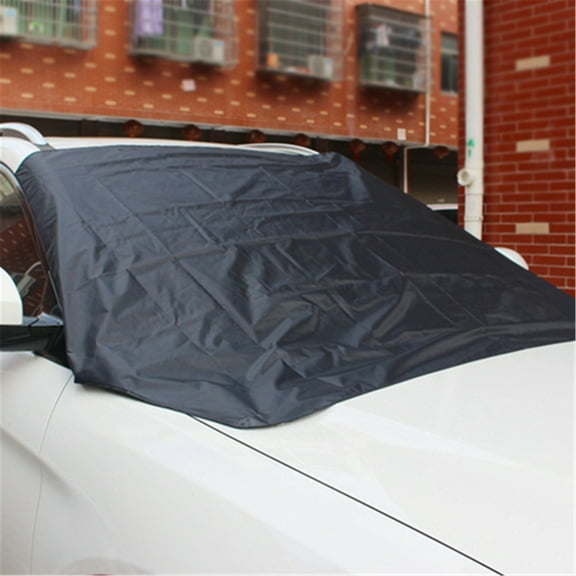 cpengpj 210x120cm Magnetic Car Snow Shield with 5 Strong Magnets, 190T Durable Cloth Sunshade for SUV Windproof Frost Proof Universal Fit Front Windshield Cover (Dual-Sided Design)