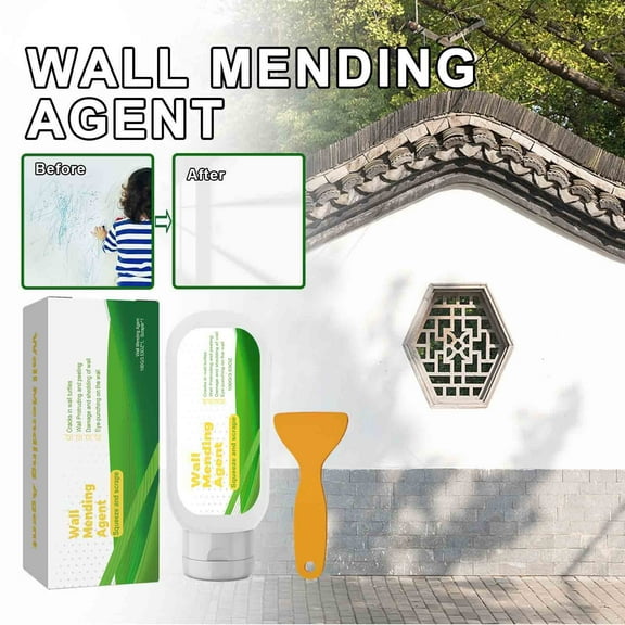 cpengpj 270g Wall Mending Agent Repair Wall Cracks, Quick Drying, White, Delicate Finish for Home Use