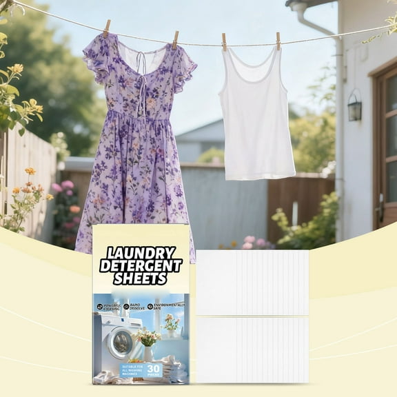 cpengpj 30-Count Laundry Detergent Tablets for Stain and Odor Removal, Deep Cleaning, Travel-Friendly, Fresh Clothes, 30 Tablets