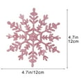 thumbnail image 1 of cpengpj 3Pcs Christmas Snowflakes Decorations, 12cm Big Plastic Glitter White Snowflake Ornaments for Winter Indoor Outdoor Christmas Tree Holiday Window Room Decor Craft Snowflakes, 1 of 6