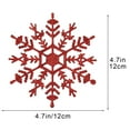 thumbnail image 1 of cpengpj 3Pcs Christmas Snowflakes Decorations, 12cm Big Plastic Glitter White Snowflake Ornaments for Winter Indoor Outdoor Christmas Tree Holiday Window Room Decor Craft Snowflakes, 1 of 6