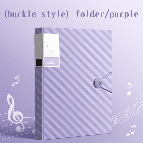 cpengpj 80-Page A4 Plastic Sheet Protector Binder with Tower Buckle, Tear-Resistant Polypropylene Pages for Certificates, Photos, Documents – Durable Purple Organizer