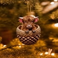 thumbnail image 1 of cpengpj 8cm Handcrafted Forest Animals Acorn Christmas Tree Ornament, Durable Holiday Decoration Pendant Gift for Tree, Wreath, Garland, Table Centerpiece and Festive Home Decor, 1 of 9