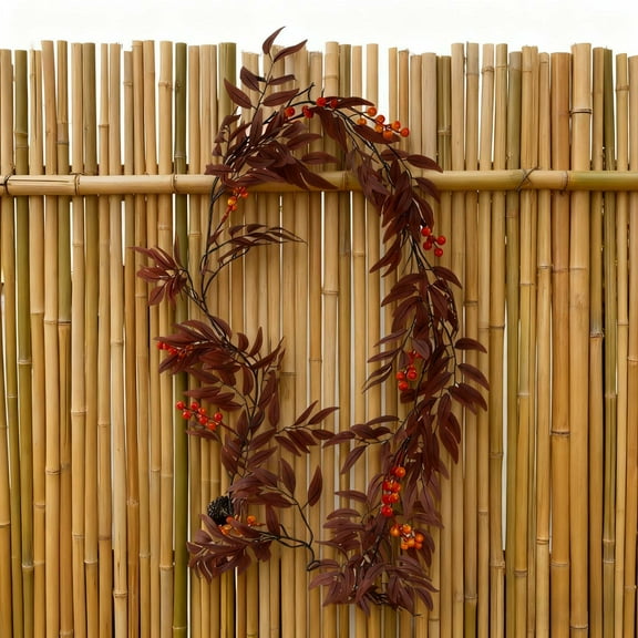 cpengpj Autumn Color Simulation Leaf Vines, 1.92m/75.6in