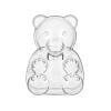 cpengpj Bear Container 12-Piece Set, Transparent Plastic Storage Box with Oversized Design for Valentine's Day Candy, Party Favors and Gift Presentations