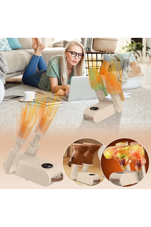 Boot Dryer for Work Boots - Shoe Dryer Portable Glove Dryer & Boot Warmer, Automatic Shut-Off Timer, Folding Design, Smart Panel