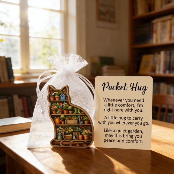 cpengpj Cat Pattern Pocket Commemorative Decor 1-Pack,Scratch Resistant and durable,for Daily Gifting Meaningful Keepsake Collection