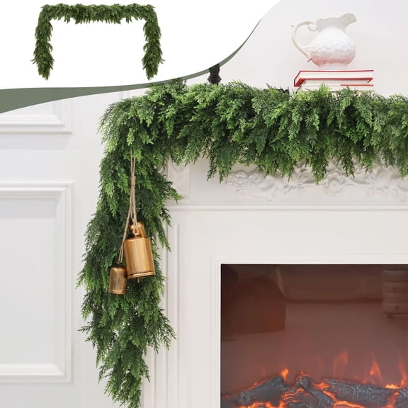 cpengpj Christmas Rattan 1-Piece, 6ft Long Soft Pin Needle Dog Tail Shape, for Christmas Party Decor and Indoor Home Wall Hanging Use