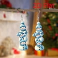 thumbnail image 1 of cpengpj Christmas Snowman Earrings, Lightweight Acrylic Holiday Gift for Women, Festive Seasonal Jewelry, 1 of 5
