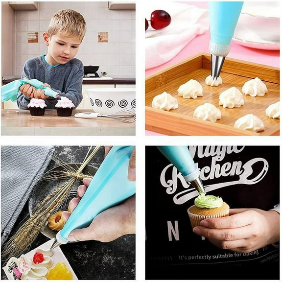 cpengpj 110Pcs Disposable Piping Bags, Piping Bags and Tips Set, Cakes Decorating Supplies Kit, Simple and Convenient Baking Supplies Set