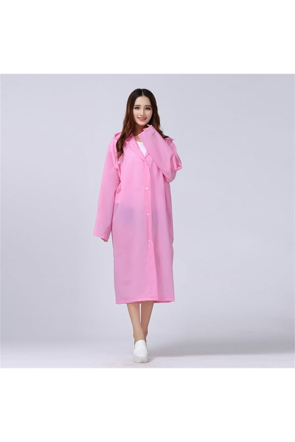 110cm 150g Raincoat for Adults Portable Rain Cape Water-proof Outdoor Raincoat with Hood Transparent Raincoat for Camping, Hiking and Travel