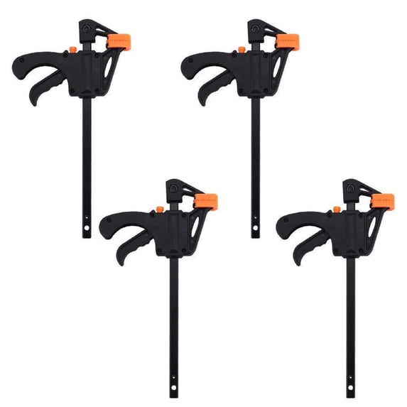 Work Clamops cpengpj 2/4Pcs 91mm Bar Clamps, F Clamp Clamps for One Handed Ratchet ...