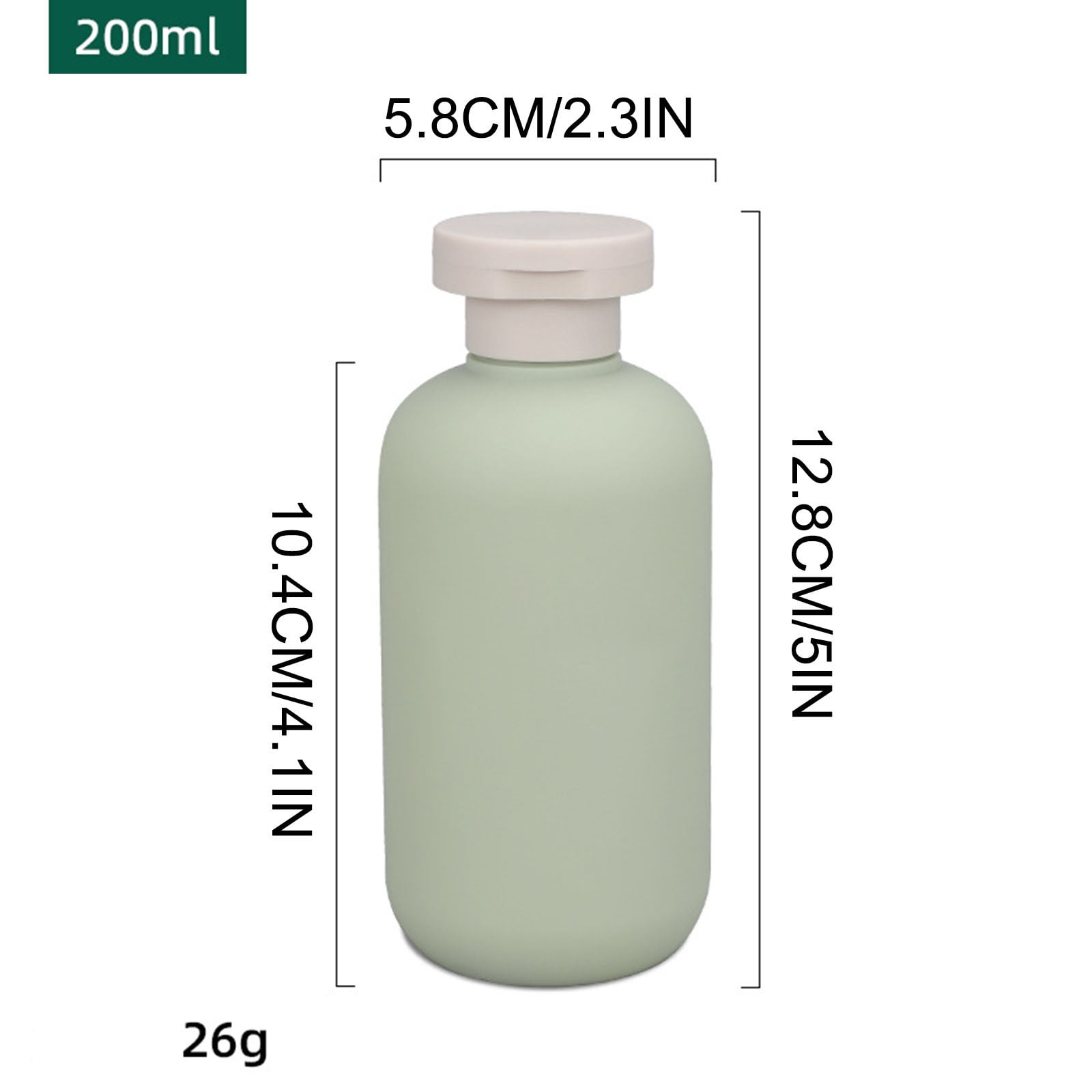 cpengpj 200-250ml Squeeze Bottles with Flip Cap, Refillable Plastic Travel Bottles for Shampoo, Toiletries, Lotion, Conditioner, Shower Gel, Cream, Material