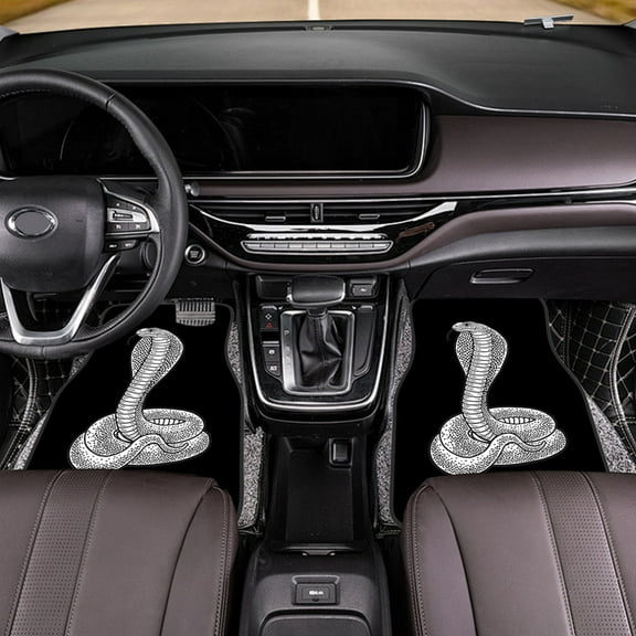 cpengpj 2Pcs Floor Mats, All-Weather Car Mat with Universal Fit Design, Durable Rubber Car Floor Mats with Capture Ridges, Waterproof for Cars Trucks SUV