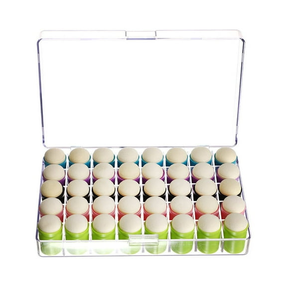 cpengpj 40Pcs Finger Painting Sponge, Daubers for Stamping, Ink Blending Tool for Arts and DIY Crafts, Card Making Supplies, Sponge Daubers