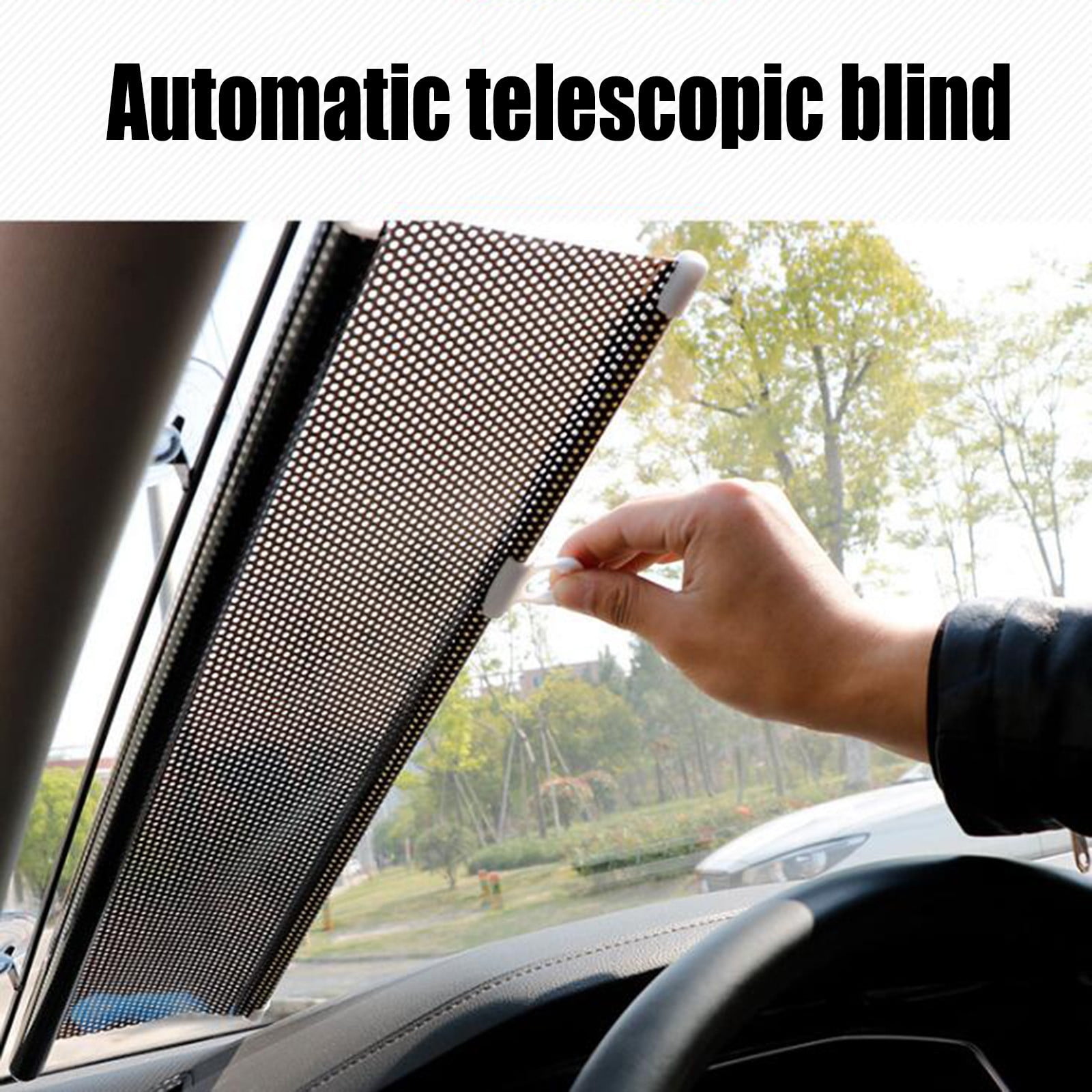 cpengpj 40x60cm Auto Retractable Roller Sun Shade for Car Window, Block ...